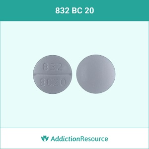 832 BC 20 baclofen pill.