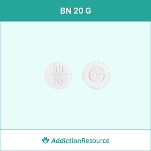 BN 20 G white pill.