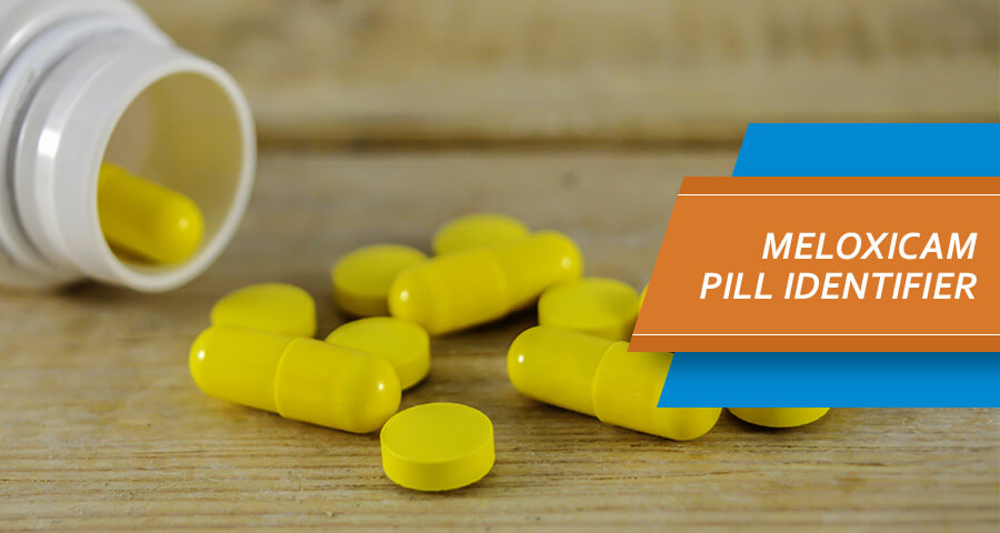 Meloxicam Pills and capsules spilled from the bottle