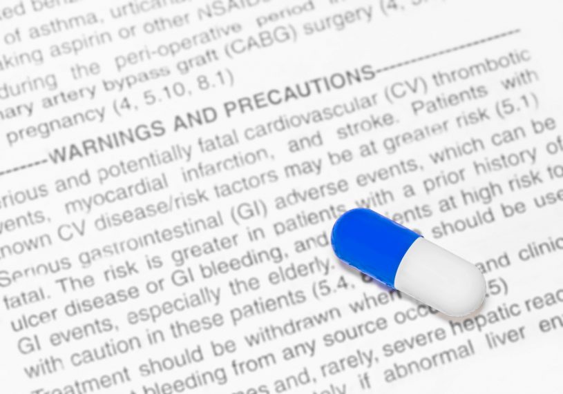 Restoril pill on papers.