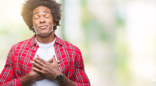 man feeling happy high on paxil
