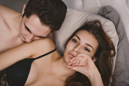 young couple with sexual poblems