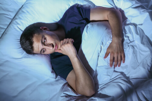 young man with insomnia