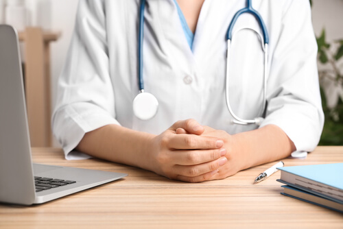 doctor sitting in the office